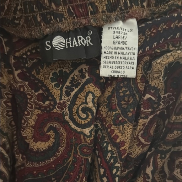 Sag Harbor Red Brown Pleated A-line Midi Skirt - Picture 3 of 3